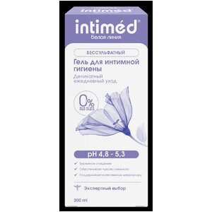Гель для интимной гигиены Деликатный ежедневный уход Intimed Белая линия 200  мл