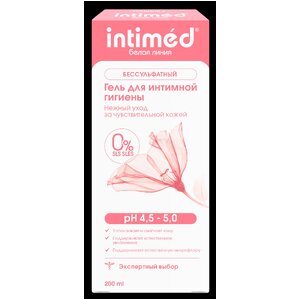 Гель для интимной гигиены Нежный уход за чувствительной кожей Intimed Белая линия 200  мл