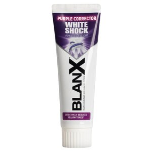 Зубная паста отбеливающая с фиолетовым корректором цвета BlanX White Shock 75  мл