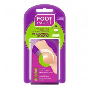 Пластырь Foot Expert мозольный 2,9*6,0см 3шт 2,2-4,1см 3шт гидроколлоидный от влажных мозолей Foot Expert Пластырь Foot Expert мозольный 2,9*6,0см 3шт 2,2-4,1см 3шт гидроколлоидный от влажных мозолей Foot Expert