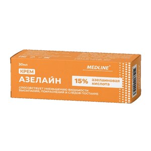 Крем Азелайн с азелаиновой кислотой 15% Medline 30 мл Крем Азелайн с азелаиновой кислотой 15% Medline 30 мл