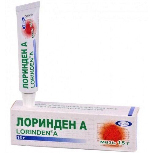 Лоринден А мазь для наружного применения(0,2мг+30мг)/г в туб.15г в уп.N1