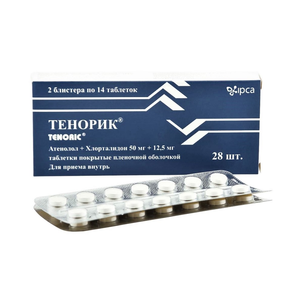 Тенорик таблетки покрытые оболочкой 50мг/12,5мг N28