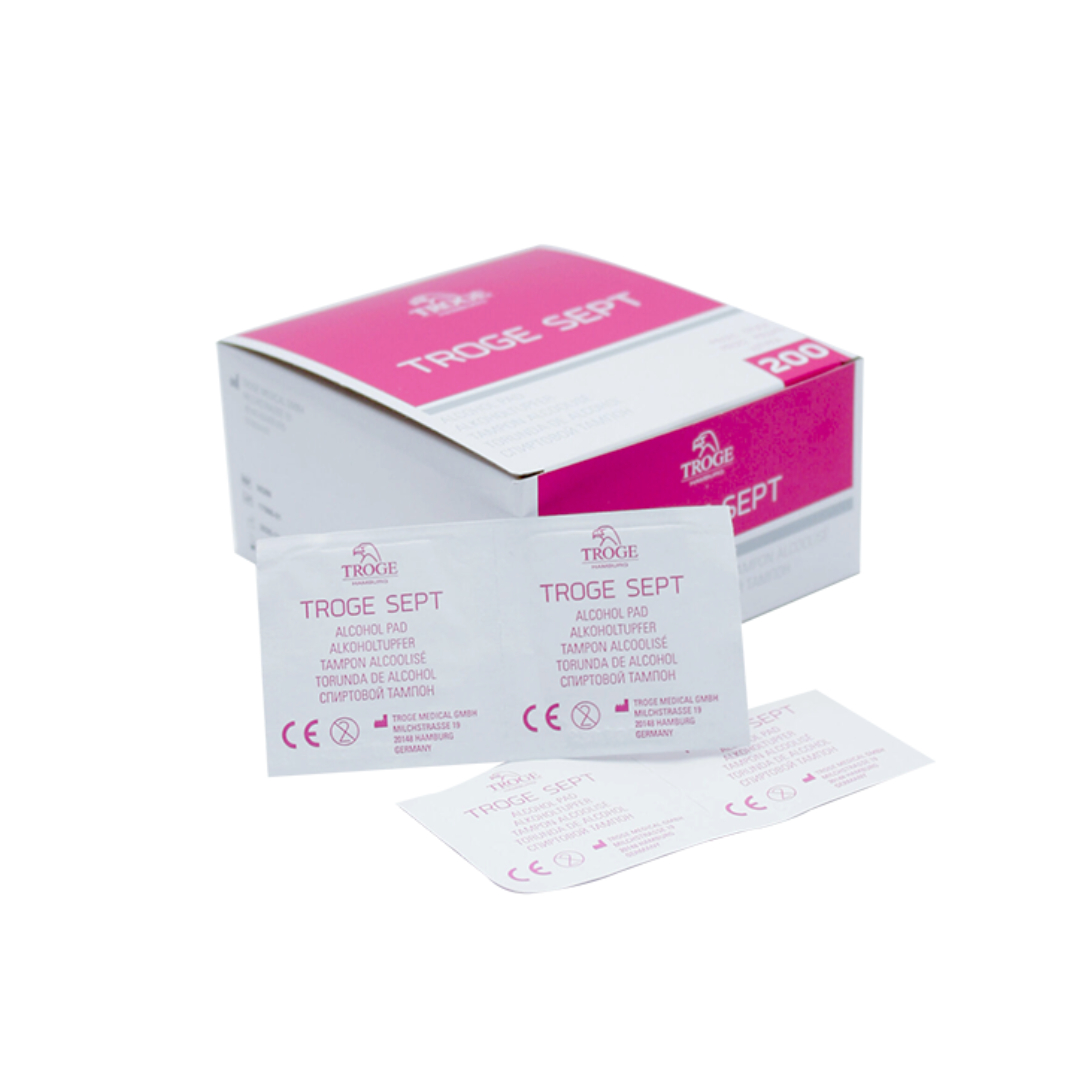 Тампоны Troge Sept пропитанные спиртовым раствором N200