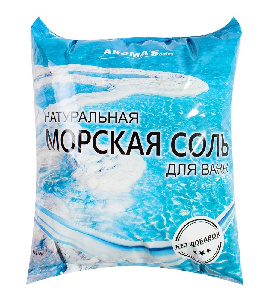 Соль морская для ванн «Натуральная» AROMA’Saules 1  кг