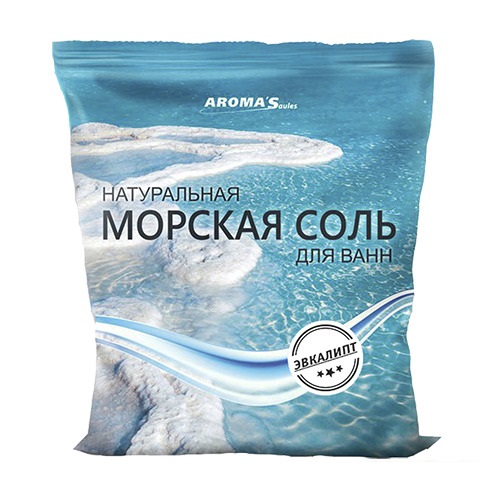 Соль морская для ванн Эвкалипт AROMA’Saules 1  кг