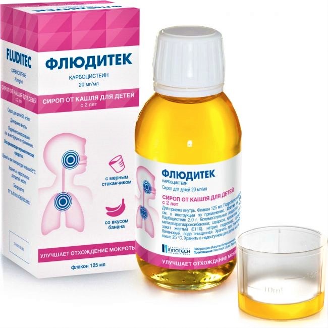 Флюдитек сироп для детей 20мг/мл 125мл N1 Флюдитек сироп для детей 20мг/мл 125мл N1