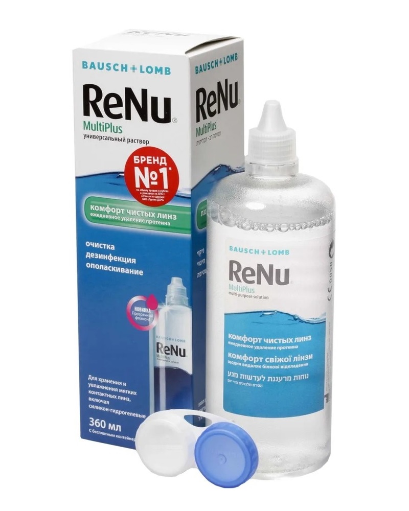 Раствор для линз с контейнером для линз Bausch & Lomb Renu MPS 360  мл