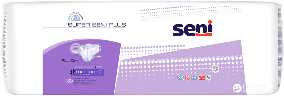 Super Seni Pl.Air Подгузники д/взр.M30 Seni Super Seni Pl.Air Подгузники д/взр.M30 Seni