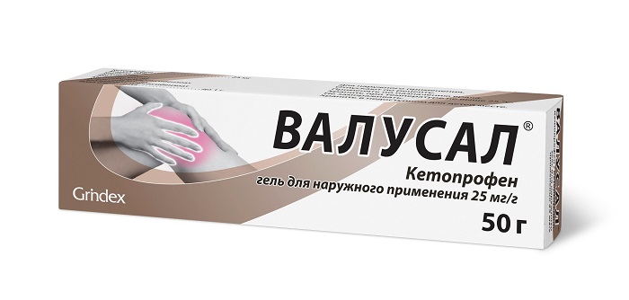 Валусал гель 25мг туба 50г