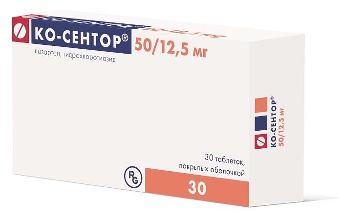 Ко-Сентор таблетки покрытые оболочкой 50/12.5мг N30