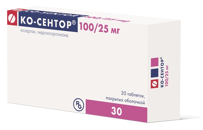 Ко-Сентор таблетки покрытые оболочкой 100/25мг N30