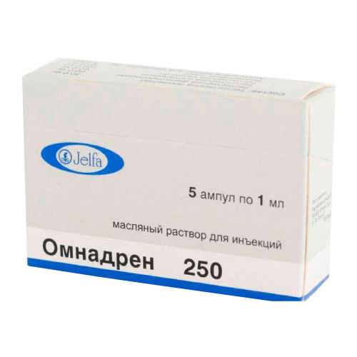Омнадрен 250 раствор для инъекций 250мг/1мл N5 Омнадрен 250 раствор для инъекций 250мг/1мл N5