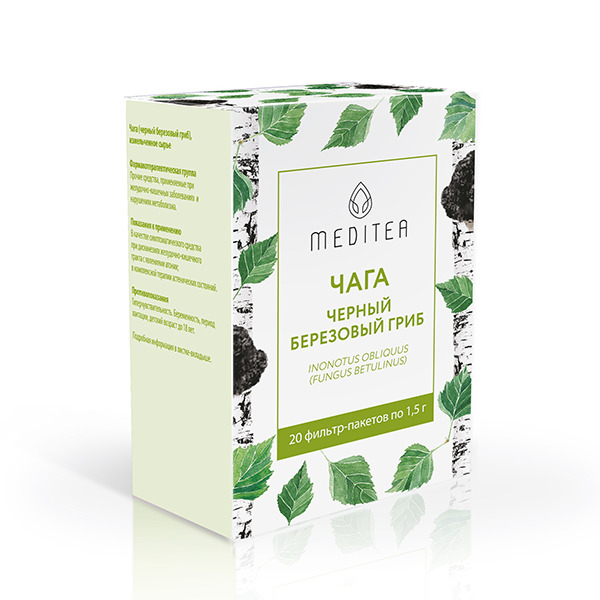 Чага (черный березовый гриб) фильтр-пакеты 1.5г N20