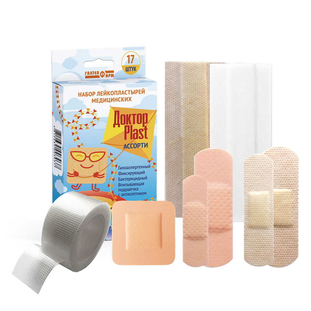 Лейкопластырь  Галтея Н-р Доктор PLAST Ассорти Лейкопластырь  Галтея Н-р Доктор PLAST Ассорти