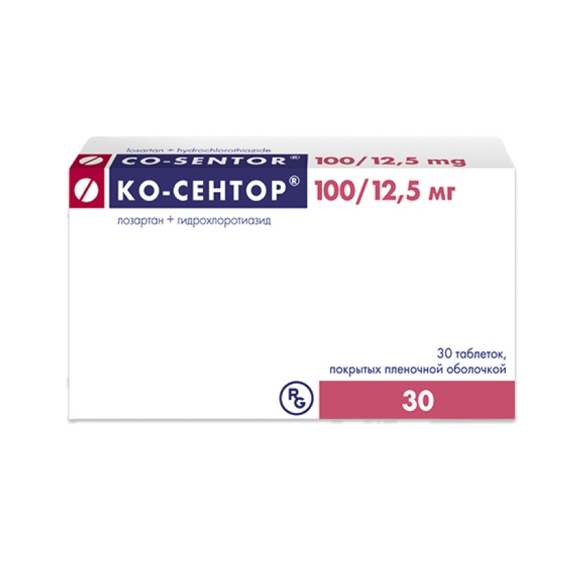 Ко-Сентор таблетки покрытые оболочкой 100/12,5мг N30