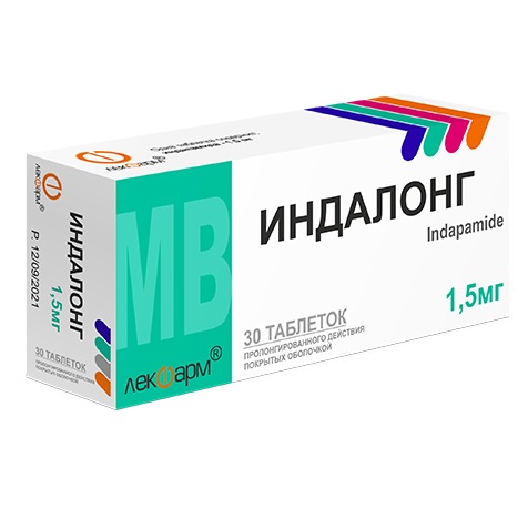 Индалонг таблетки покрытые оболочкой 1.5мг N30