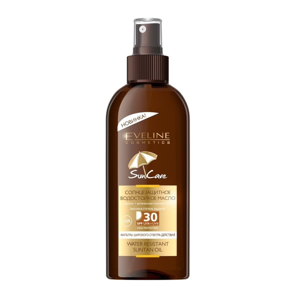 Солнцезащитное водостойкое масло SPF 30 Eveline Cosmetics Sun Care 150  мл Солнцезащитное водостойкое масло SPF 30 Eveline Cosmetics Sun Care 150  мл