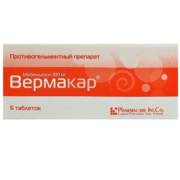 Вермакар таблетки 100мг N6