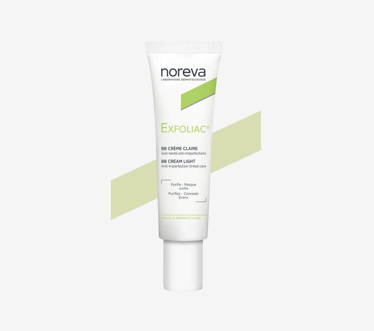 ВВ Крем для лица, светлый тон Noreva Exfoliac 30  мл