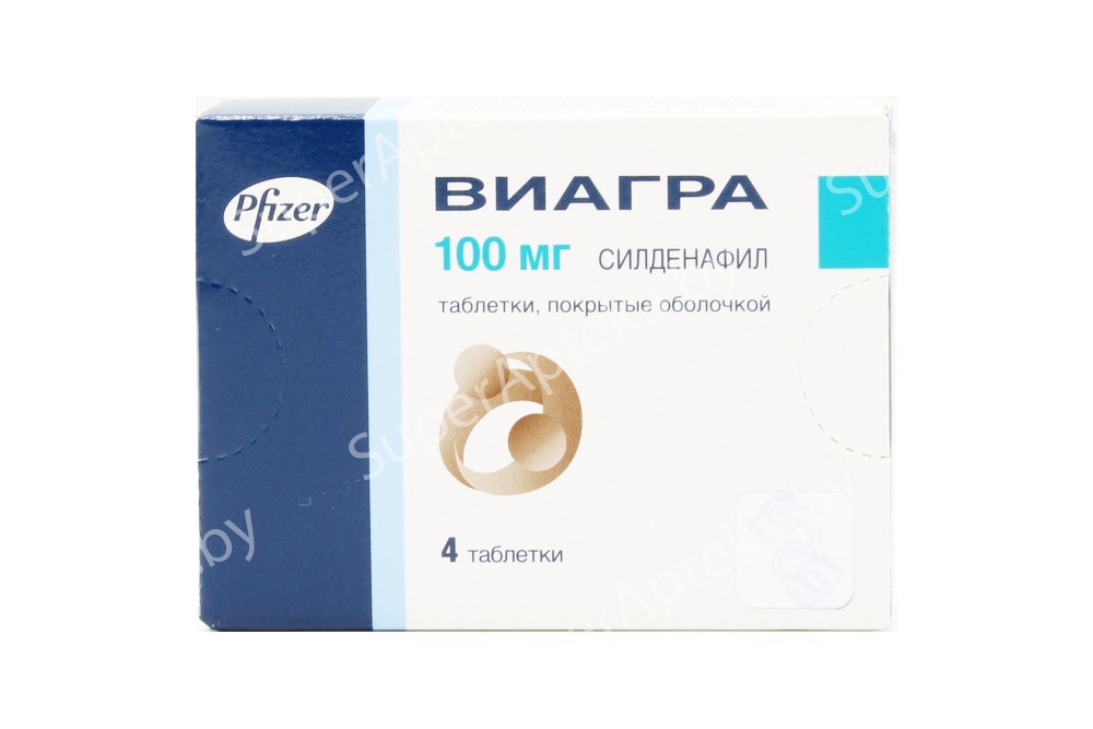 Виагра таблетки 100мг N4 Виагра таблетки 100мг N4
