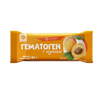 Гематоген с курагой 40г Экзон