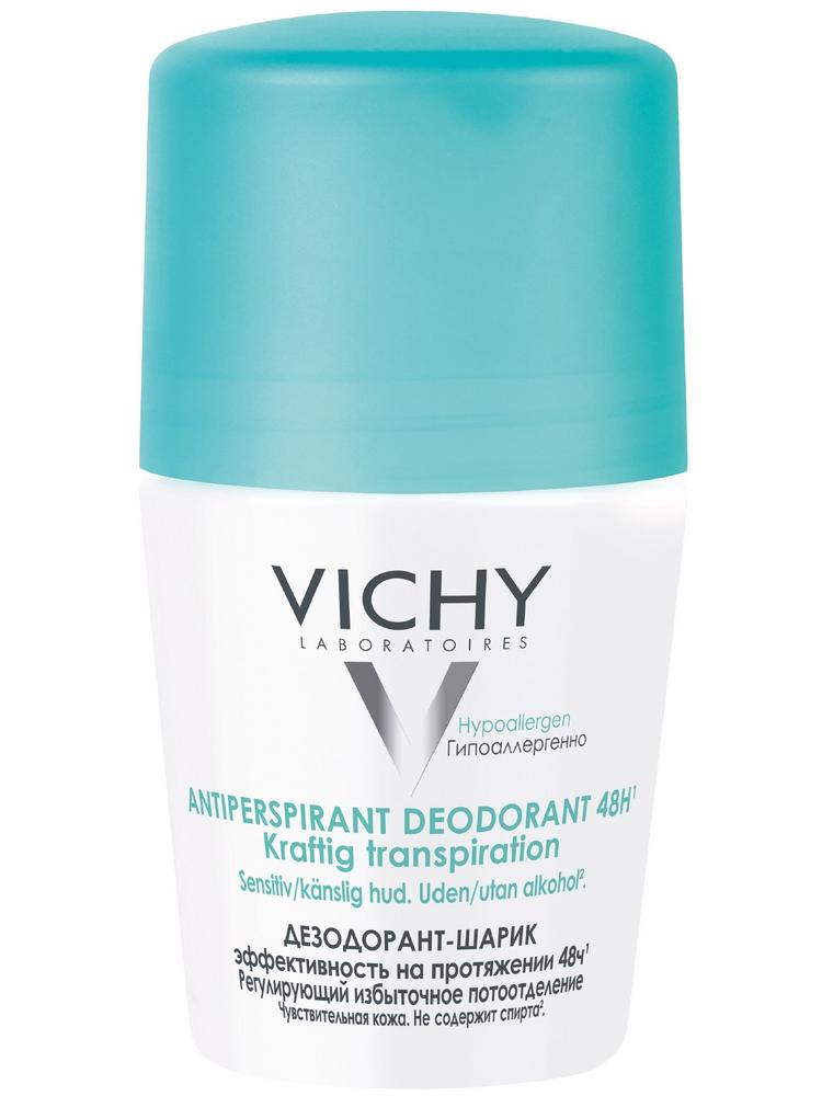 Шариковый дезодорант, регулир. избыт. потоотделение 48ч Vichy Deodorant 50  мл