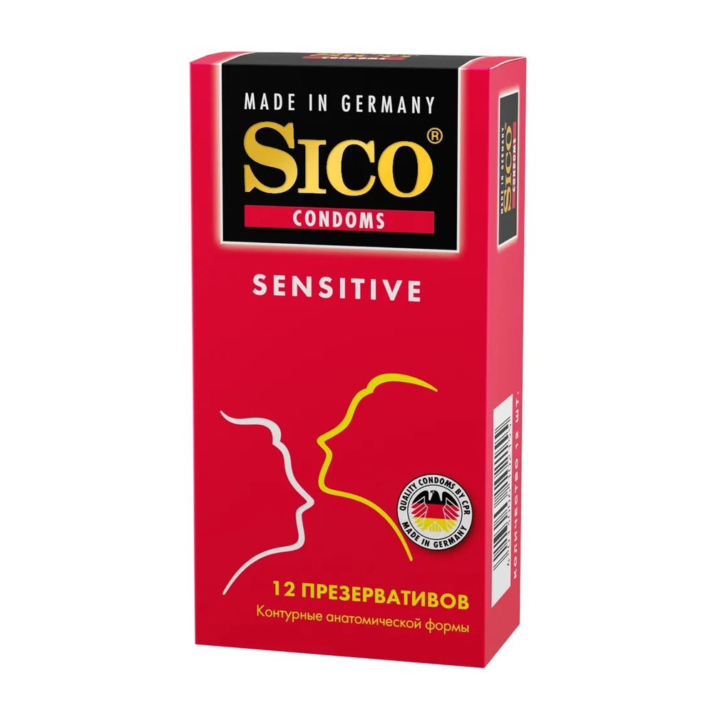 Презервативы контурные, анатомической формы Sico Sensitive 12  шт