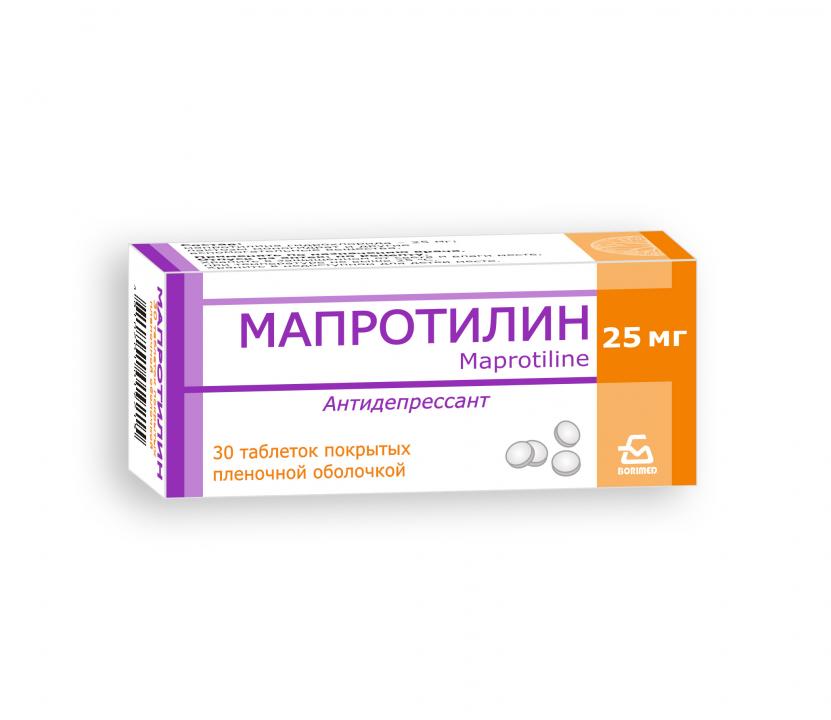 Мапротилин таблетки покрытые оболочкой 25мг N30