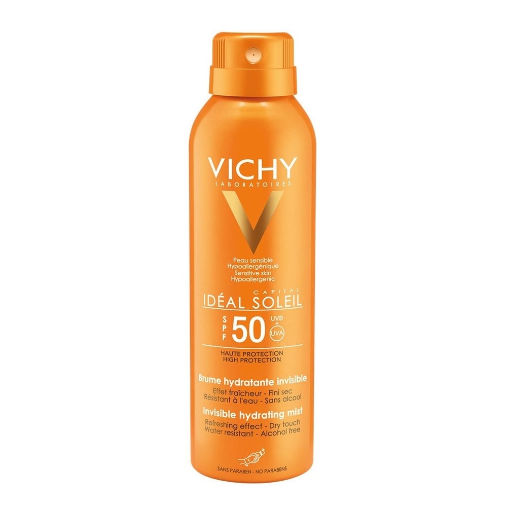 Спрей-вуаль для тела солнцезащитный увлажняющий SPF50 Vichy Capital Soleil 200  мл