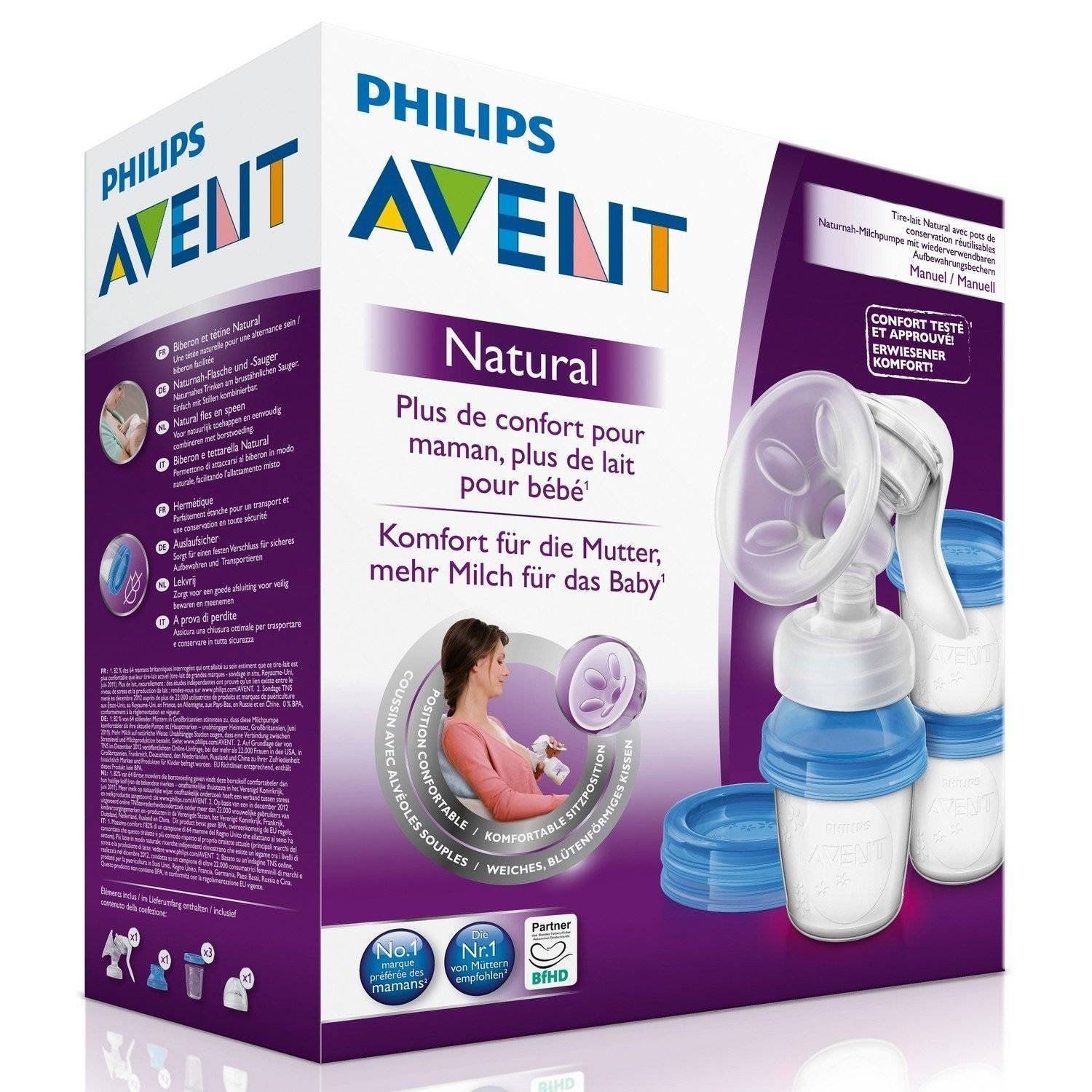 Avent Молокоотсос Natural ручной с конт. Philips Avent Avent Молокоотсос Natural ручной с конт. Philips Avent