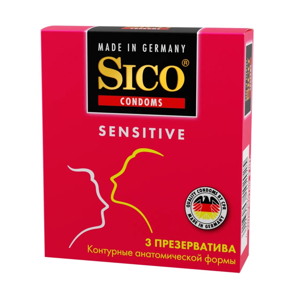 Презервативы контурные, анатомической формы Sico Sensitive 3  шт