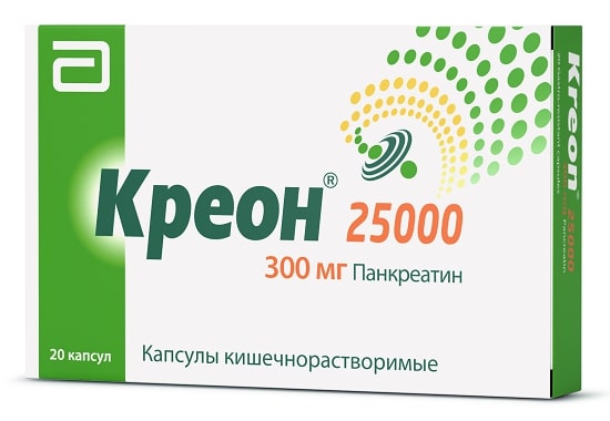Креон капсулы 25000Ед 300мг N20 Креон капсулы 25000Ед 300мг N20