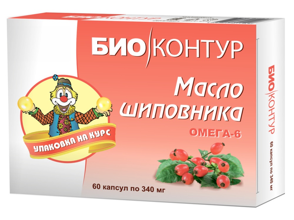 Шиповника масло БиоКонтур капсулы 0,340мг N60 БиоКонтур