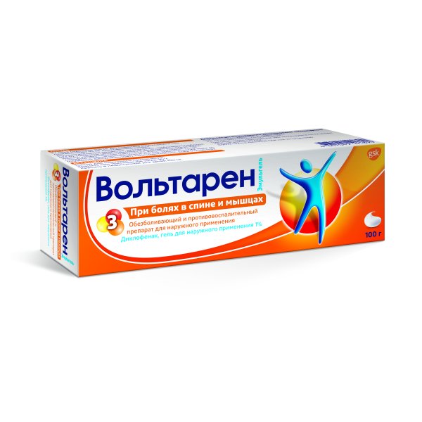 Вольтарен эмульгель 1% туба 100г