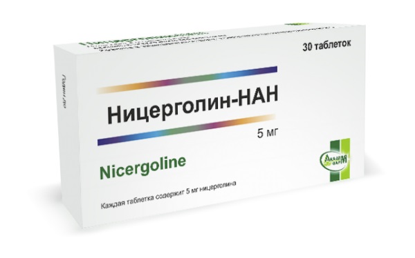 Ницерголин-НАН таблетки покрытые оболочкой 5мг N30 Ницерголин-НАН таблетки покрытые оболочкой 5мг N30