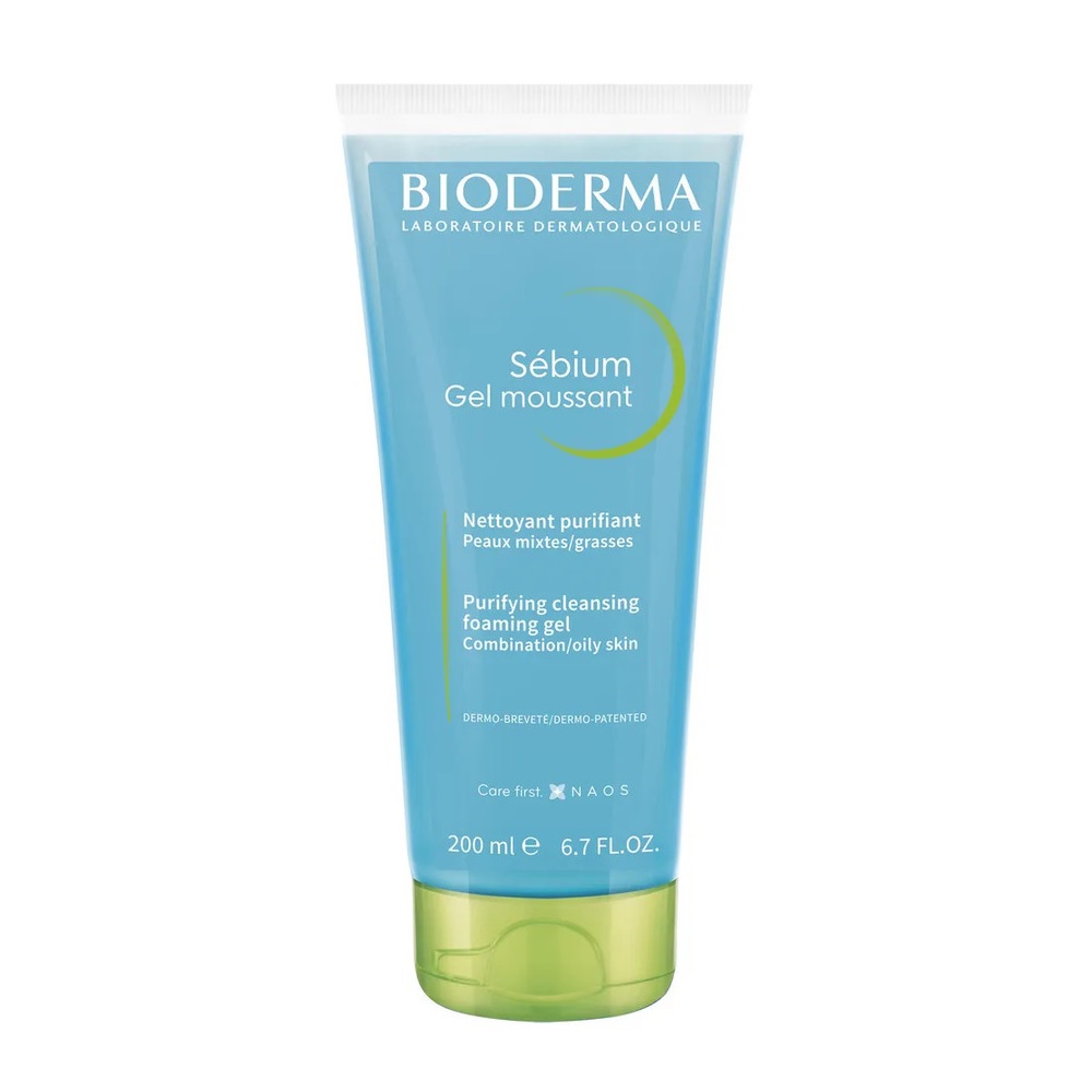 Гель Себиум очищающий/ Sebium Gel Moussant (туба без помпы) Bioderma Sebium 200  мл