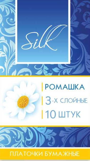 Платочки бумажные ромашка Silk 10