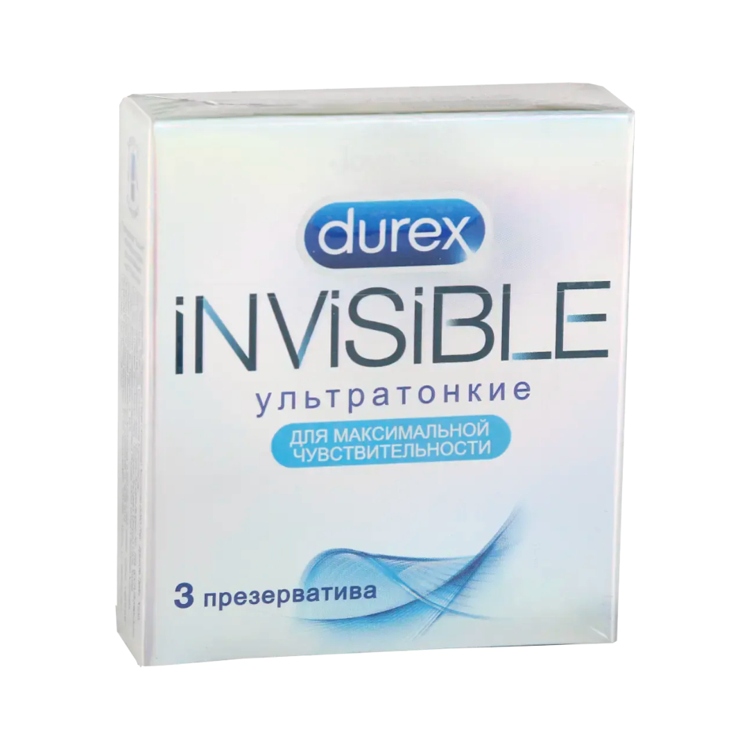 Презервативы Invisible из натурального латекса Durex Invisible 3  шт