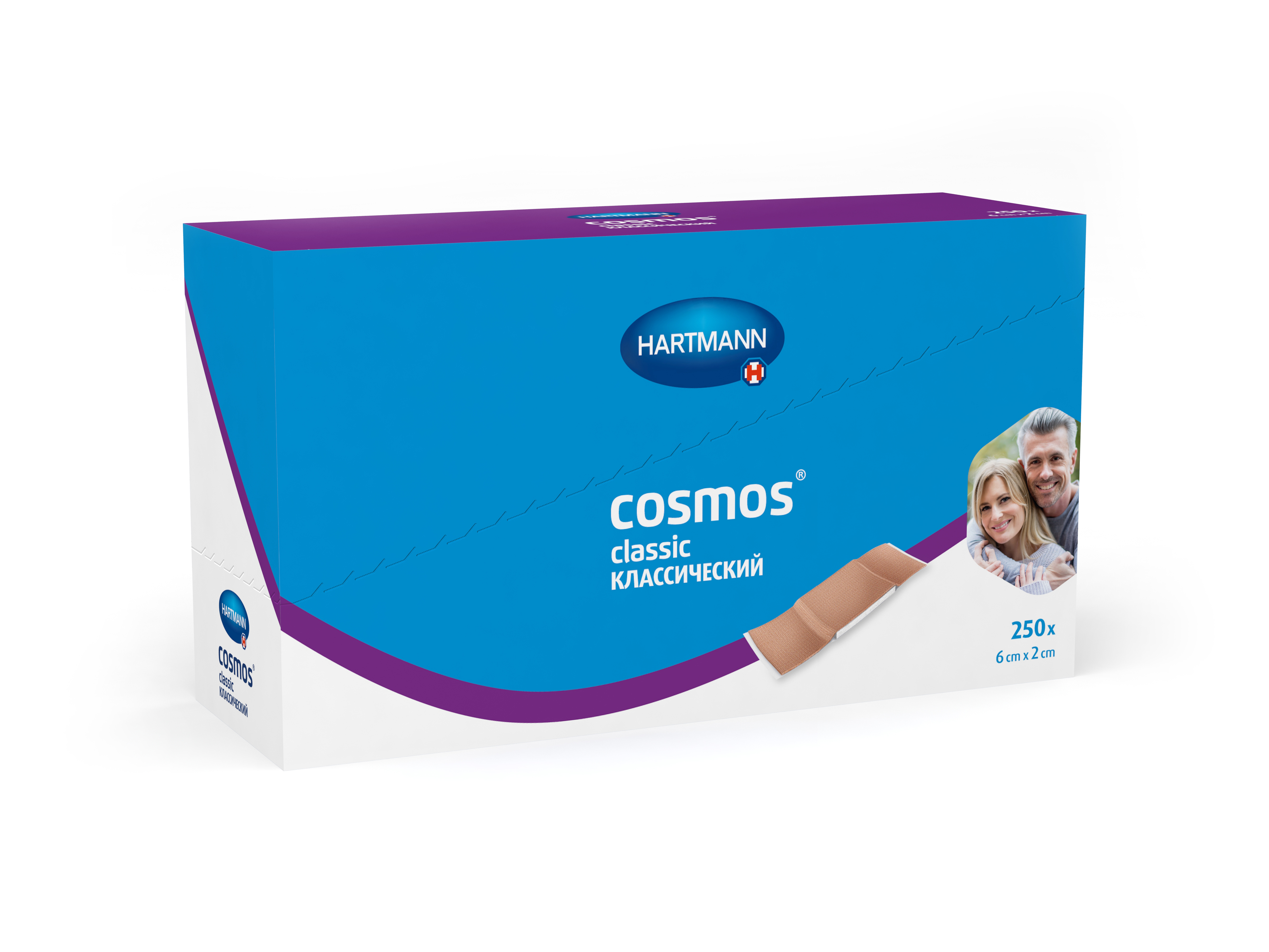 Пластырь Cosmos Классический нестерильный 6*2см 250шт Hartmann 250  шт Пластырь Cosmos Классический нестерильный 6*2см 250шт Hartmann 250  шт