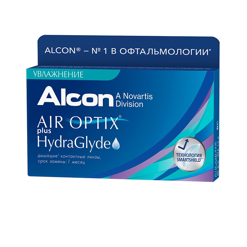 Линзы контактные мягкие  Air Optix plus HydraGlyde -5,50