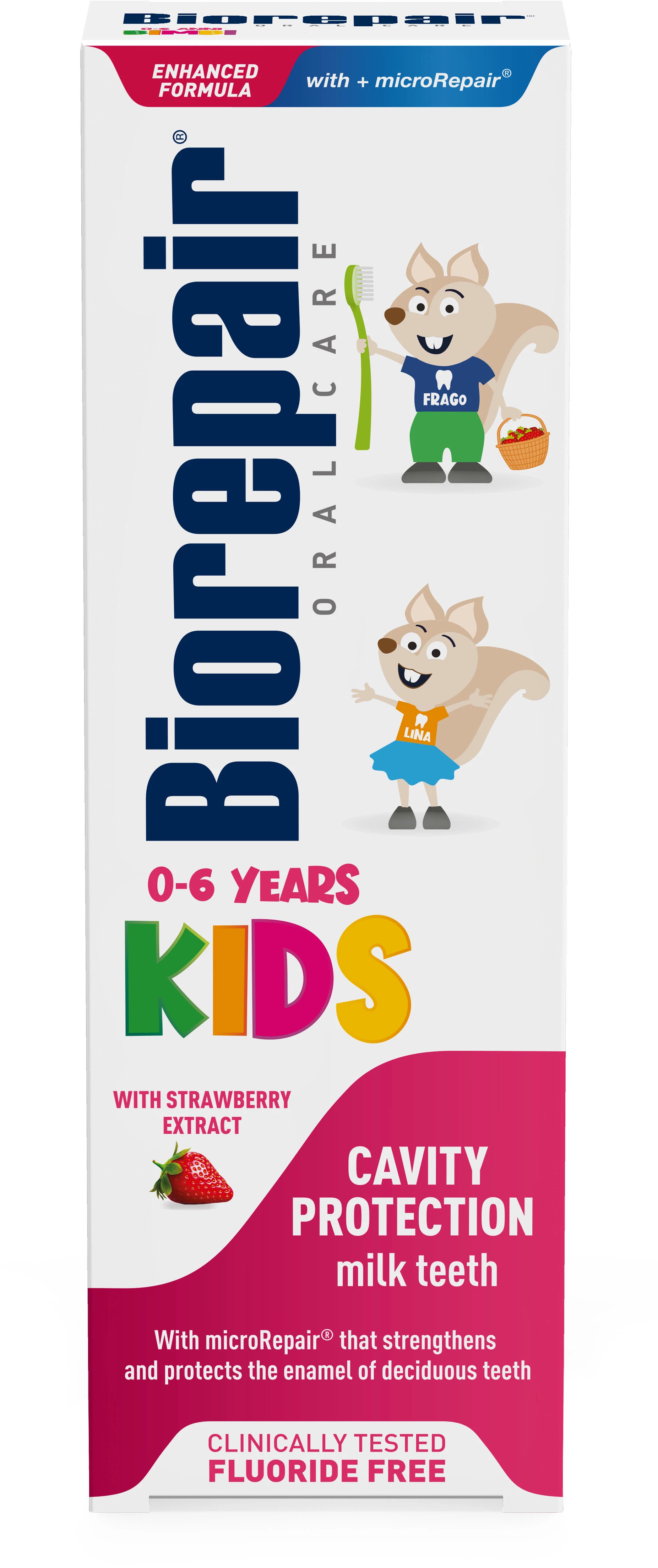 Зубная паста Kids fragola для детей с экстрактом земляники Biorepair Kids 50  мл