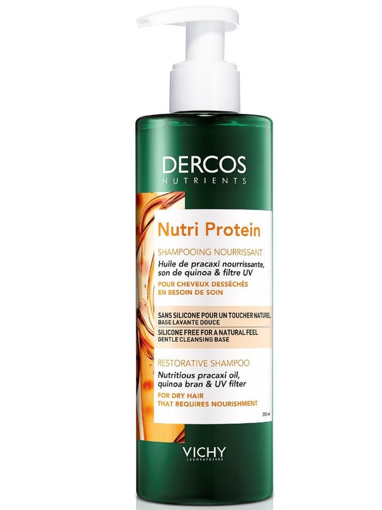 Восстанавливающий шампунь для секущихся и поврежденных волос Vichy Dercos Nutrients 250 мл