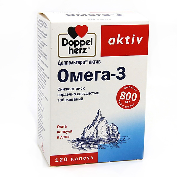 Доппельгерц Омега-3 капсулы N120 Doppelherz Aktiv