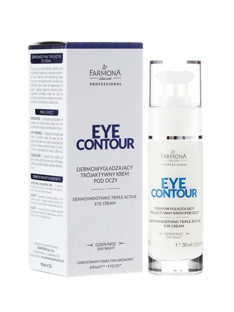 Крем для кожи вокруг глаз дермо-разглаживающий 3-активный Farmona Eye Contour 30  мл