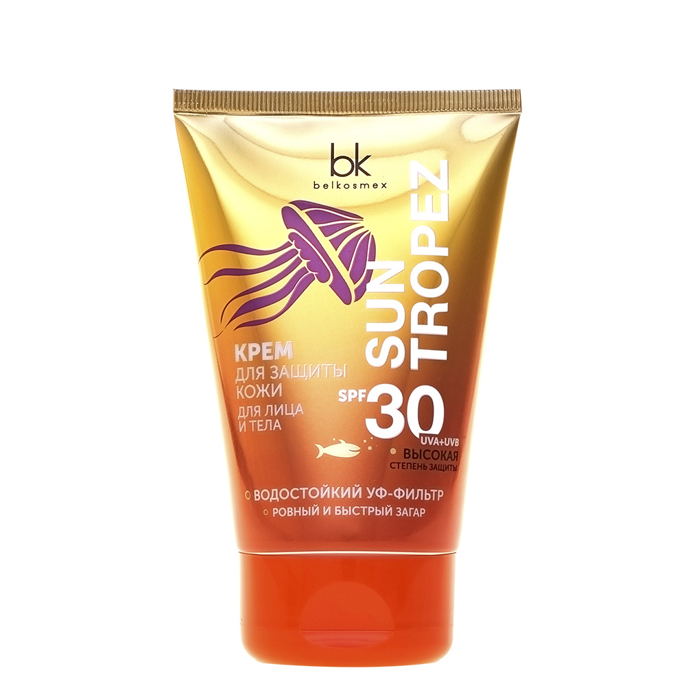 Крем для защиты кожи для лица и тела SPF 30 Belkosmex Sun Tropez 120  г