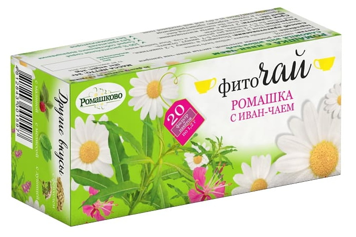 Фиточай «Ромашка с иван-чаем» 20 пак. по 1,2г Калина Ромашково