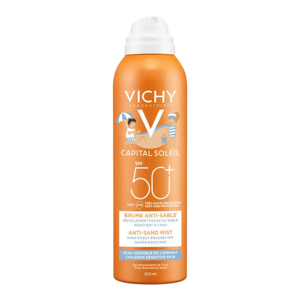 Спрей-вуаль детский анти-песок для лица и тела SPF50+ Vichy Capital Soleil 200  мл