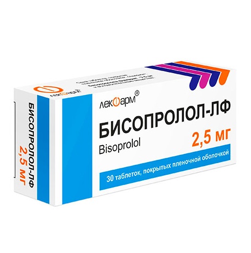 Бисопролол-ЛФ таблетки покрытые оболочкой 2,5мг N30