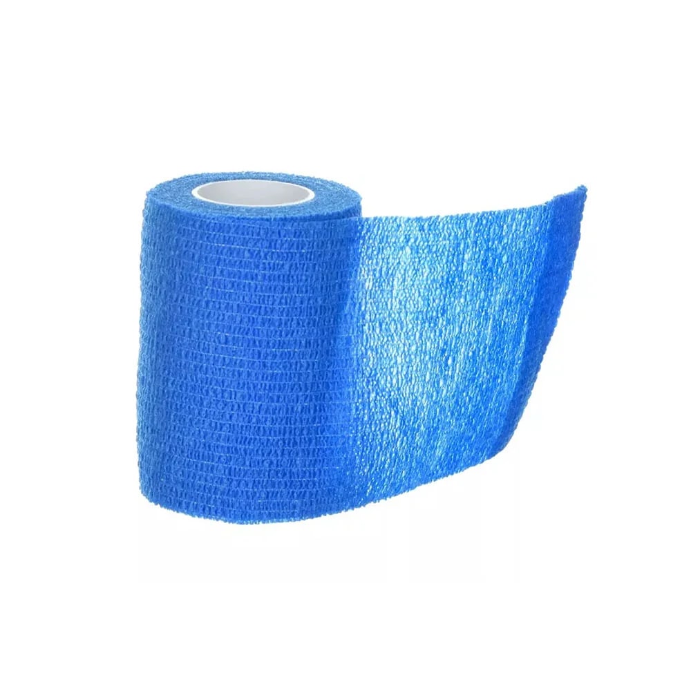 Бинт эластичный компрессионный когезивный нетканный5см*4,5м синий